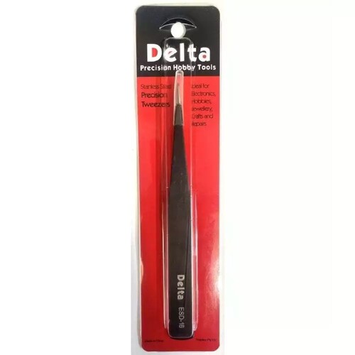 Delta Stainless Steel Straight Tweezers