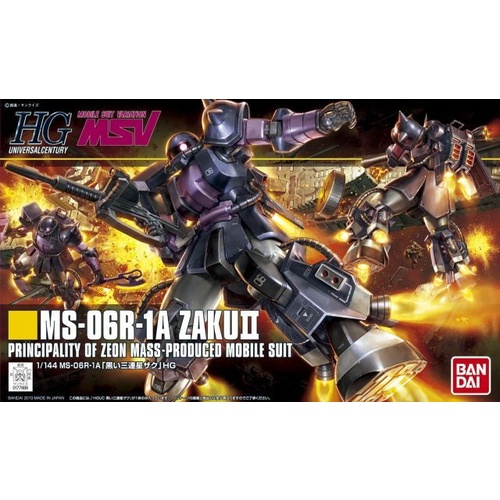 1/144 HGUC  MS-06R-1A Zaku II Black Tristars